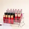 Estante Trapezoidal Transparente de Escritorio con 24 Compartimentos para Cosméticos Caja de Almacenamiento para Labiales Estante de Exhibición para el Hogar Estante de Almacenamiento para Cosméticos Organización