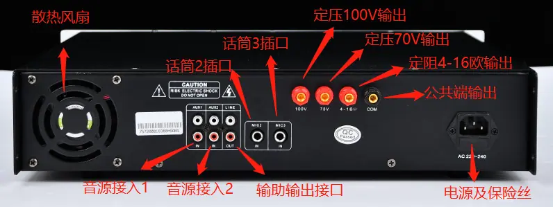500后面板说明标识图