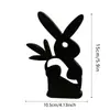 Decoraciones Estereoscópicas de Conejitos Lindos de Pascua Artesanías de Madera para Decoración de Escritorio en Casa y Festividades Adornos Decorativos