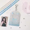 Portatarjetas con Alas de Ángel Ins Cubierta Protectora para Tarjetas de Foto de Ídolos Polaroid PVC Colgante para Mochila Almacenamiento de Tarjeta de Campus Tarjeta de Comida