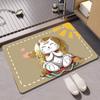 Alfombra Antideslizante de Barro de Diatomeas con Dibujo de Gato Lindo para Baño del Hogar Alfombra Absorbente de Fácil Cuidado Felpudo de Puerta de Baño