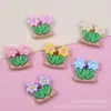 Tarjeta pequeña flor arbustos de flores macetas accesorios de resina colgante de pegamento de crema colgante funda de teléfono diy material para accesorios para el cabello al por mayor