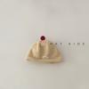 Chapéu de Lã Infantil Outono e Inverno Chapéu Estilo Ocidental Top Pequena Bola Combinação de Cores Chapéu Pulôver Chapéu Tricotado Infantil Moderno para Bebê