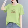 Camiseta de Manga Curta 2026 Estilo Novo de Verão para Mães de Meia-idade e Idosas Blusa Solta Plus Size que Valoriza a Figura e Reduz a Aparência da Idade Mulheres