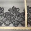 Renda Bordada Preto e Branco de 30cm de Largura Renda de Alta Qualidade Acessórios Artesanais DIY Bainha de Roupa Acessórios para Cortinas de Casa