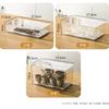 Caja de Almacenamiento para Juego de Té Oficina Sala de Estar Escritorio Caja a Prueba de Polvo Tetera Hojas de Té Estante de Almacenamiento para Taza de Té Kung Fu con Tapa Transparente