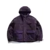 Jaqueta de Trabalho de Algodão com Múltiplos Bolsos Estilo Retrô Japonês Masculina de Inverno com Capuz Jaqueta de Lã com Bolsos Costurados Casaco