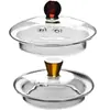 Tapa de tetera de vidrio con tapa Tapa de hervidor se vende por separado Tapa de hervidor resistente a altas temperaturas para hervir agua Tapa de taza de té con