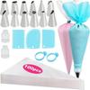 Conjunto de Bicos de Confeitar Transfronteiriço de 124 Peças, Bicos de Confeitar para Decoração de Bolos, Sacos de Confeitar, Espátula de Plástico para Creme