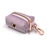 Collar de Mascota Fan Ha Boss Terciopelo Morado Lila Hebilla Oro Rosa Cuerda de Tracción Set de Pechera y Espalda con Lazo y Bolsas para Excrementos