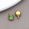 Aço Inoxidável Dourado 12 Cores Pedra de Nascimento Pingente Acessórios de Joia DIY Pedra da Sorte Europeia e Americana Pingente de Colar Pedra de Nascimento