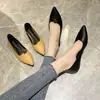 Mocasines Planos Poco Profundos de Punta Versátiles Zapatos Planos de Suela Blanda Tendencia Zapatos de Mujer Nuevo Estilo Primavera y Otoño 2025