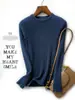Camiseta Interior de Punto Fina y Elegante con Cuello Redondo para Mujer Otoño e Invierno 2023 Nuevo Estilo Tejido de Punto con Manga Larga Negro