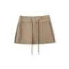 Saia Curta de Cintura Baixa Linha A para Garota Quente Saia Curta Feminina Primavera e Verão Novo Casual Esportivo Cordão Ajustável Justa Sexy Saia de Quadril