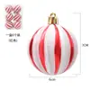 Venta al por mayor transfronteriza de bolas de plástico pintadas y electrochapadas de Navidad 6cm Bolas de calabaza Decoraciones colgantes para árbol de Navidad Bolas coloridas