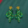 Pendientes acrílicos con forma de hombrecito de jengibre y explosiones transfronterizas, colgantes de árbol de Navidad, joyería al por mayor