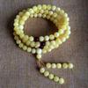 Pulseira de imitação alta de flor branca natural, amarelo cera de abelha e flor demônio branca, pulseira de contas redondas por atacado, acessórios Wen play combinados, bem-estar ao vivo