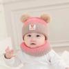 Gorro de princesa para bebé niña, otoño e invierno, bonito estilo coreano, bufanda para bebé niño de 0 a 12 meses