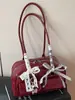 Bolso de Hombro Boston Casual de Moda Coreana Dulce con Lazo para Mujer Verano 2025 Nuevo