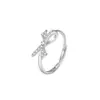 Anillo de Lazo Plata Pura 999 Estilo Japonés y Coreano Dulce y Fresco Estilo Ins Anillo de Cola Completamente de Plata de Lujo Ligero Sensación de Gama Alta para Mujeres