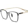 Armazón de Lentes Cuadrado de Montura Completa Sin Tornillos para Negocios para Hombre Metal de Titanio Puro Ultraligero Óptico Cercano Armazón de Lentes para Hombre Shenzhen