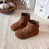 Botines Cortos Estilo Bosque Retro Birkenstock para Niñas 2026 Otoño/Invierno Nuevo Estilo Coreano de Moda Suela Suave Versátiles para Exterior Botas Martin
