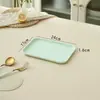 Bandeja rectangular de estilo nórdico para uso doméstico, adecuada para colocar tazas de agua, bandeja de té, bandeja de plástico para mesa de centro de sala de estar, bandeja redonda para almacenamiento de frutas