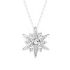 Collar Estrella de Seis Puntas Estilo Japonés y Coreano para Mujer Estilo Coreano Famoso en Internet Colgante Libro Rojo Pequeño de Plata Esterlina Cadena Clavícula Elegante y a la Moda Micro-incrustada para el Cabello
