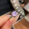 Anel de Corte Fireworks Paraíba Brilhante da Moda para Mulheres Diamante de Alto Carbono Cravejado de Alta Qualidade Anel de Diamante Cabeça de Touro Cauda de Andorinha Venda por Atacado