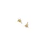 Pieza Decorativa de Estrella Pequeña Incrustada con Circonita de Oro Real Chapado en Cobre Accesorio de Broche Barroco Autodiseñado Hecho a Mano para Joyería