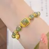 Pulseira Encaixável Igual de Celebridade da Internet para Mulheres Design Literário Ins Pulseira com Fecho de Paz Presente de Aniversário para Melhor Amiga Venda por Atacado