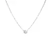 Collar de Cadena para Clavícula de Plata de Ley S925 con Perla Redonda Ojo de Gato Cepillado Patrón de Onda de Agua Estilo Coreano Simple Ins Nicho Versátil Moda