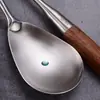 Acero inoxidable 304 utensilios de cocina Espátula de palisandro Colador Escurridor Pala para freír Juego de utensilios de cocina para el hogar Suministros de cocina al por mayor