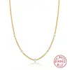 Plata de ley S925 temperamento intervalo Diamante collar clavícula Europa y Estados Unidos transfronterizo caliente INS minimalista cadena clavícula accesorios mujeres