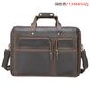 Maletín de Moda para Hombre Hecho de Piel de Vaca de Primera Capa, Bolso de Negocios Vintage, Bolso para Portátil de 17 pulgadas, Bolso de Mano de Cuero Genuino, Bolso Cruzado para Hombre