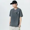 Camiseta de Manga Corta para Hombre 2026 Verano Nuevo Estilo Camiseta de Algodón con Estampado de Cara Sonriente Ropa Holgada para Hombre Camiseta de Hombre Top Versátil Transpirable