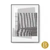 Minimalismo Sala de Estar Moderna Abstracta Pintura Decorativa Oficina Sofá Pared de Fondo Pintura Colgante Línea Blanca y Negra Tamaño Grande