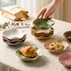 Plato Retro para Salsa para Mojar Estilo Japonés, Plato de Cerámica para Condimentos para Uso en Hogar y Restaurante, Plato Único y Estéticamente Agradable para Condimentos y Snacks, Plato para Platos Fríos