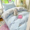Ropa de Cama de Algodón Puro de Tres Piezas para Dormitorio de Estudiantes Universitarios Sábana de Algodón Puro Funda Nórdica Sábana Ajustada Individual Modelo Nuevo 2026 Ropa de Cama