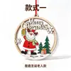 Artesanía de Madera Navideña Colgante Redondo Adorno Navideño Hueco Pintado a Mano Decoración de Árbol de Navidad Colgante de Madera