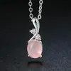 Joias Banhadas a Ouro de Cobre Fundido Acessórios de Colar Feminino Pingente Oval Simples de Opala Branca Acessório de Moda Versátil Estiloso DIY