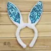 1 Chapéu de Animal Pelúcia Lantejoulas Orelhas de Coelho Headwear Headwear Grampo de Cabelo Tiara Orelhas de Coelho Coelho