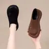 Sandalias Birkenstock de plataforma estilo retro británico, mocasines para mujer, nueva colección de otoño 2026, mocasines versátiles de gamuza para mujer