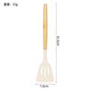 Transfronterizo en stock Mango de madera Silicona Pala China Cuchara de Sopa Cuchara Juego de Utensilios de Cocina Antiadherente Olla para Bistec Utensilios de Cocina