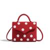 Bolso Cuadrado Pequeño Rojo Texturizado con Lunares Retro para Mujer 2026 Nuevo Diseño Lindo Dulce Genial Bolso de Hombro Bolso de Axila para Mujer