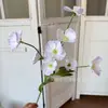 Flor de Seda de Loto Plateado Artificial Flor de Begonia Pasillo de Boda Decoración Suave para el Hogar Arreglo Floral Materiales Florales DIY Venta al por Mayor Decoración de Sala de Bodas