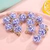 Suministro de fábrica colgante de bola redonda diy bola de cristal de vidrio color brillante estrella de cinco puntas accesorios marcapáginas pendientes accesorios