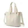 Bolso de lona nuevo de estilo japonés muy elegante, moderno y sencillo, bolso tote de gran capacidad, adecuado para el uso diario, bolsa para el almuerzo multiusos para mujer