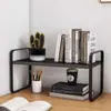 Rack de armazenamento de mesa Estante de mesa Armazenamento de mesa multicamadas Prateleira em camadas Dormitório de estudantes Cosméticos Escritório