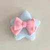Lindo Lazo de Terciopelo Estrella de Cinco Puntas Accesorios DIY Accesorios para el Cabello Pasador Accesorios de Estrella Ultrasónica Venta al por Mayor